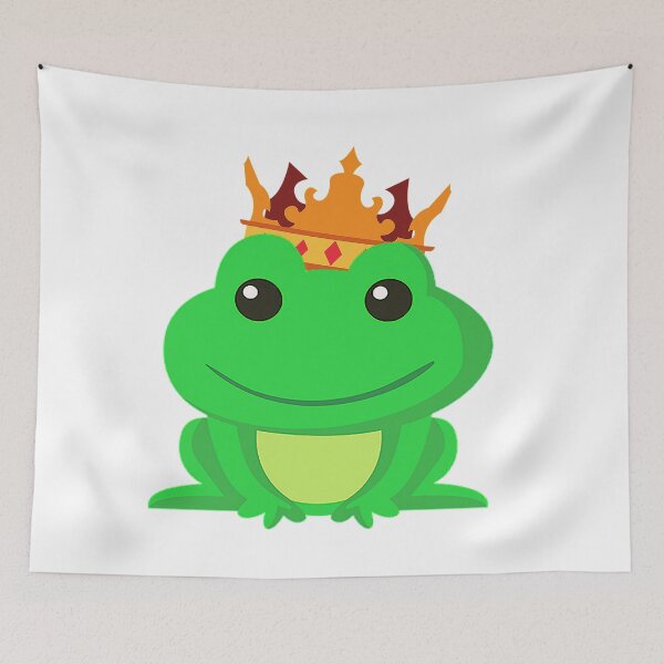 Item preview, Cartoon design character of a cute popular prince green frog designed and sold by Trianglegreen.