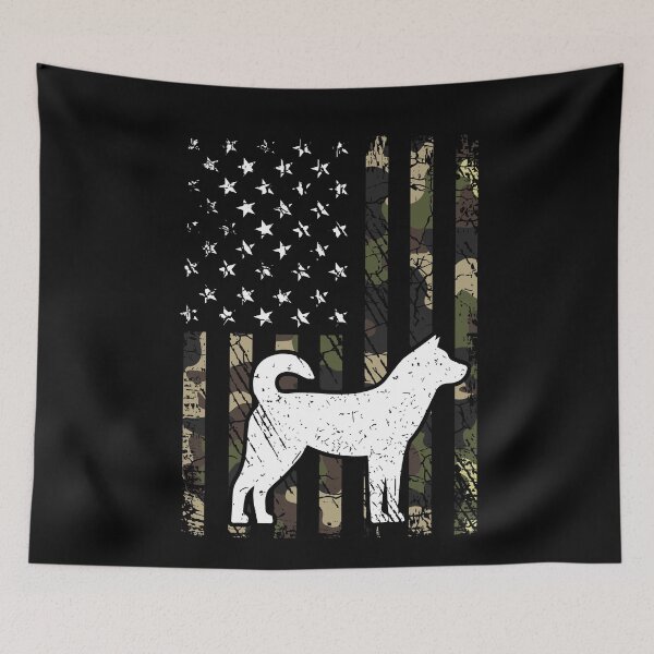 Item preview, Korean Jindo Camouflage USA Flag designed and sold by rafaeltto.