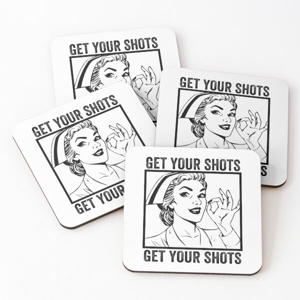 Item preview, Get Your Shots, Retro Vintage Nurse, Fully Vaccinated designed and sold by anghelapparel.