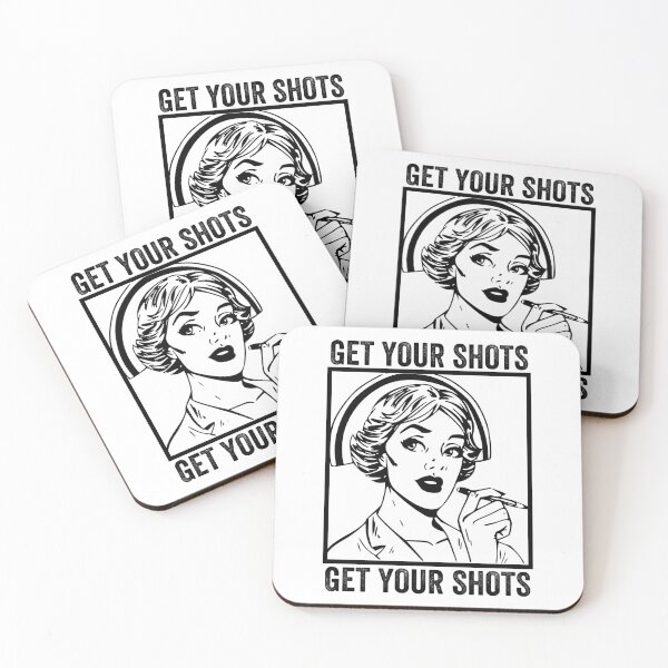 Item preview, Get Your Shots, Retro Vintage Nurse, Fully Vaccinated designed and sold by anghelapparel.