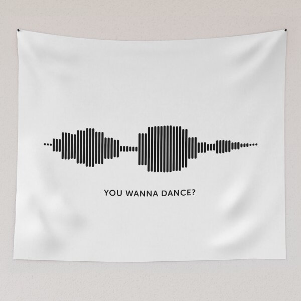 Item preview, You Wanna Dance? Sound Wave (Black on White) designed and sold by STUDIO-72.