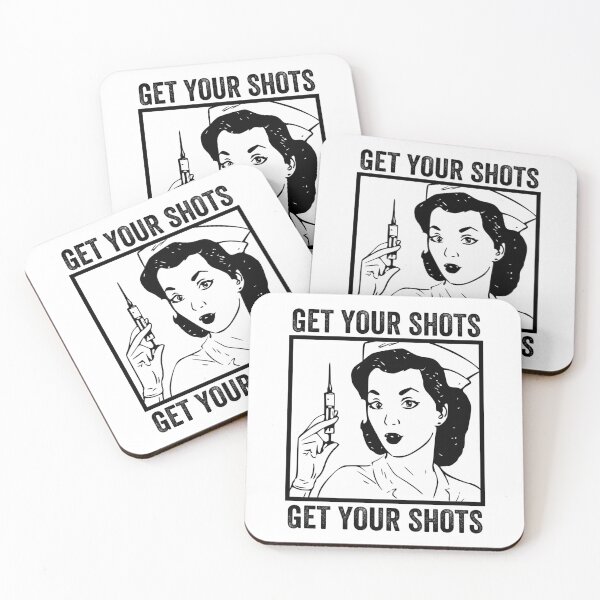 Item preview, Get Your Shots, Retro Vintage Nurse, Fully Vaccinated designed and sold by anghelapparel.