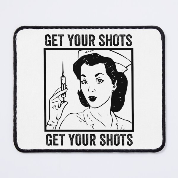 Item preview, Get Your Shots, Retro Vintage Nurse, Fully Vaccinated designed and sold by anghelapparel.