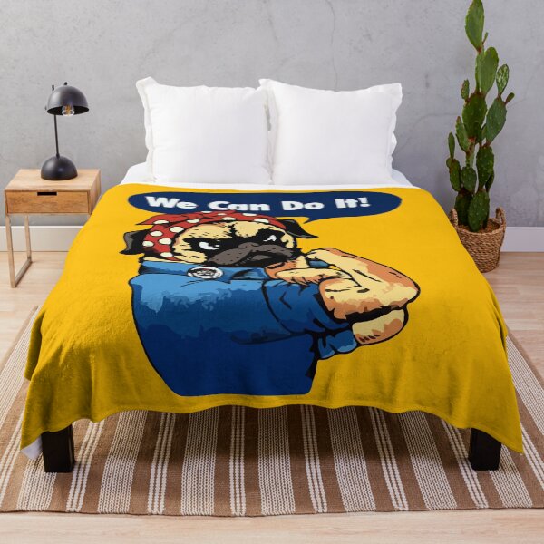 Item preview, Funny Pug We Can Do It designed and sold by LindaUS.