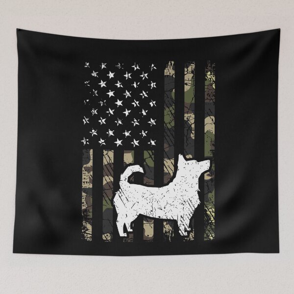 Item preview, Lancashire Heeler Camouflage USA Flag designed and sold by rafaeltto.