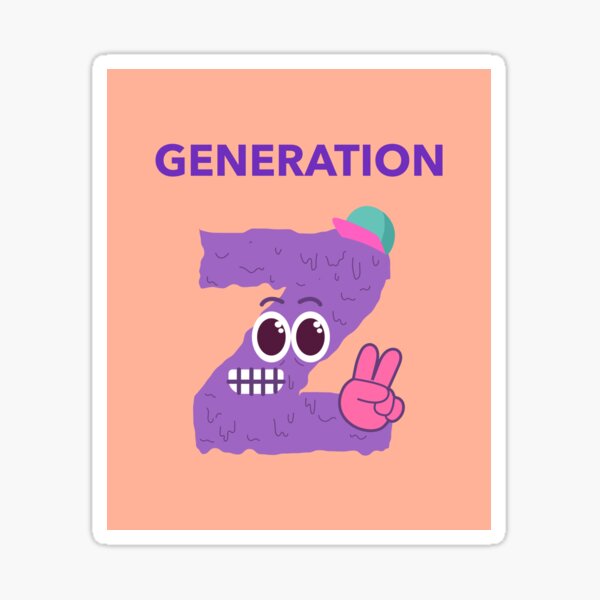 "Gen Z" Sticker for Sale by Teestud Redbubble