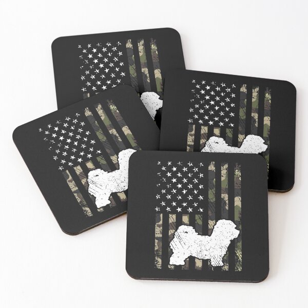 Item preview, Maltipoo Camouflage USA Flag designed and sold by rafaeltto.