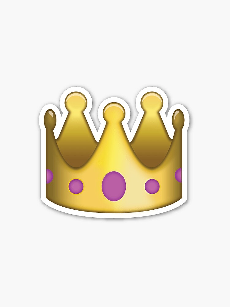 "Princess Crown Apple Emoji " Sticker for Sale by ABBRAND Redbubble