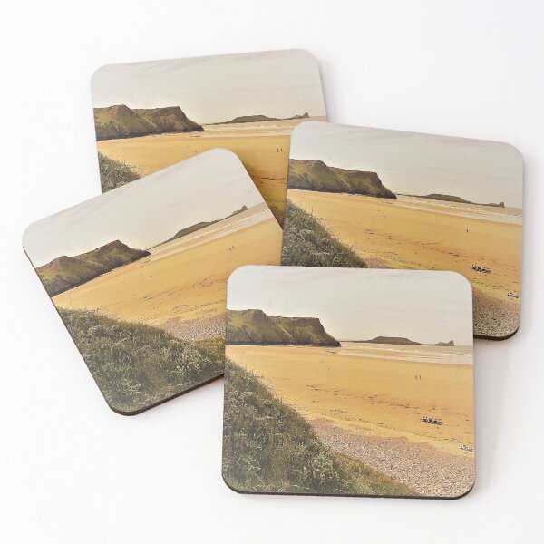 Item preview, Rhossili Beach on the Gower Peninsula looking at Worm's Head designed and sold by ChambersArtwork.