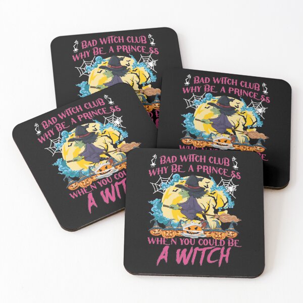 Item preview, Bad Witch Club Why Be A Princess When You Can Be A Witch T-Shirt, Witch and Broomstick Shirt, Halloween Pumpkin Shirt, Jack O Lantern Shirt designed and sold by UrbanJupiter1.