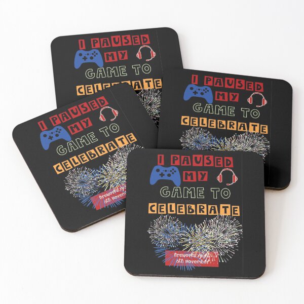 Item preview, i paused my game to celebrate,bonfire night 5th November designed and sold by amy greaves.