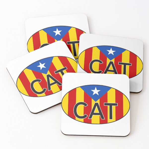 Item preview, Catalonia CAT oval sticker designed and sold by platypusgraphic.