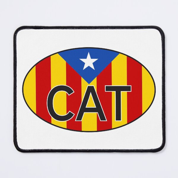 Item preview, Catalonia CAT oval sticker designed and sold by platypusgraphic.