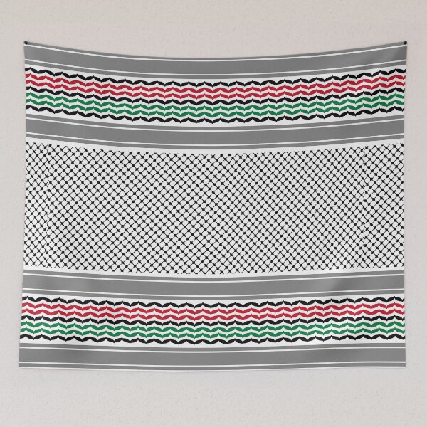 Item preview, Colored Palestinian Keffiyeh - كوفية  فلسطينية  designed and sold by ArabicMerch.
