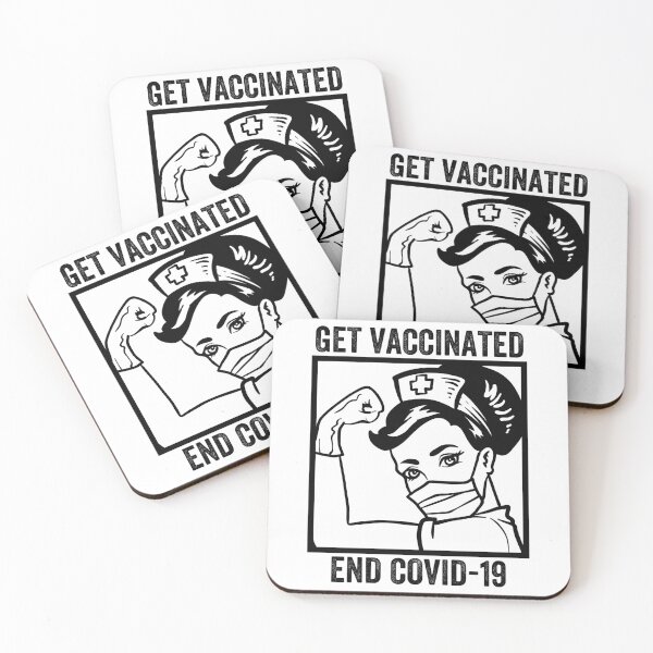 Item preview, Get Vaccinated End Covid 19, Retro Vintage Nurse designed and sold by anghelapparel.