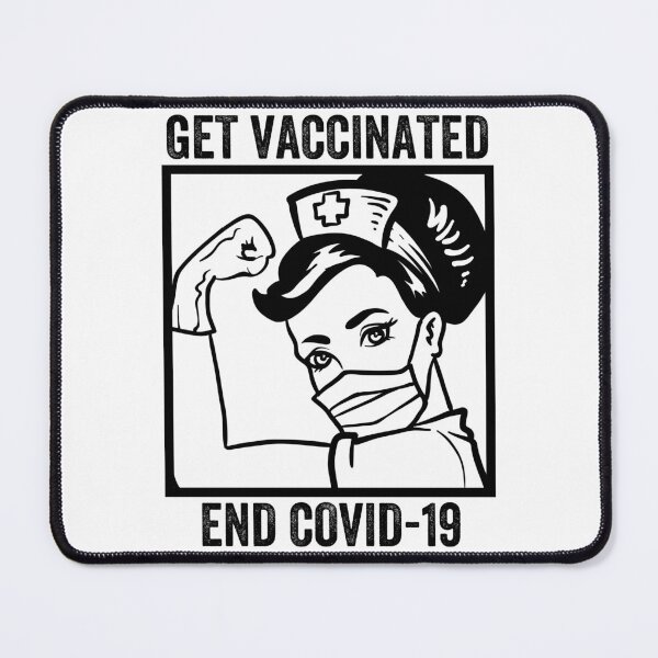 Item preview, Get Vaccinated End Covid 19, Retro Vintage Nurse designed and sold by anghelapparel.