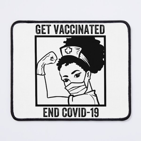 Item preview, Get Vaccinated End Covid 19, Retro Vintage Nurse designed and sold by anghelapparel.
