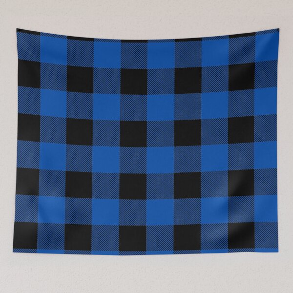 Item preview, Lumberjack Black and Blue Buffalo Pattern Design designed and sold by MyQueendom.