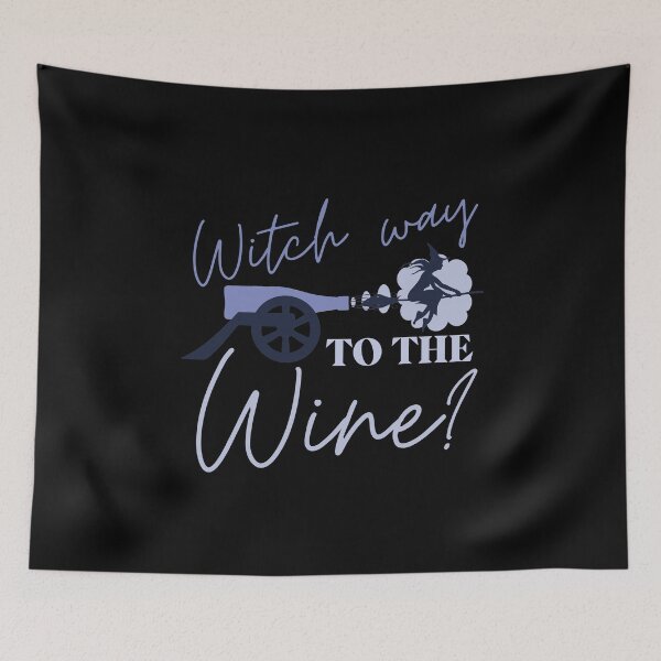 Item preview, Witch way to the wine? Funny Halloween wine drinking witch design. designed and sold by HROC.