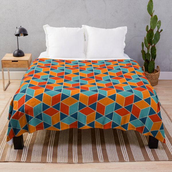 Item preview, Retro Inspired 3D Cube Pattern designed and sold by bubblyshades.