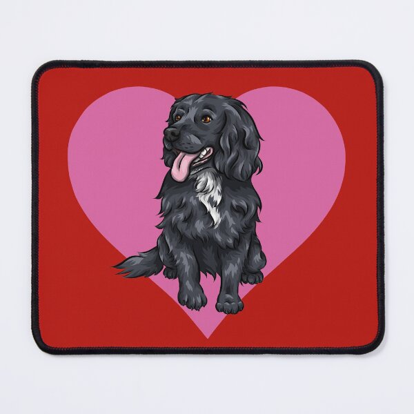 Item preview, Black Cocker Spaniel with Hearts | Valentine Dogs | Valentine's Day Doggies designed and sold by shirinsart.