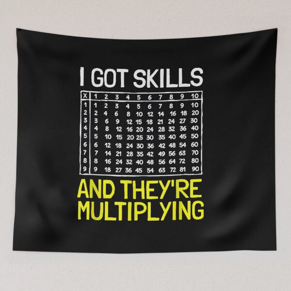 Item preview,  Got Skills Theyre Multiplying Colorful Graph Math Nerd designed and sold by lindafrances.
