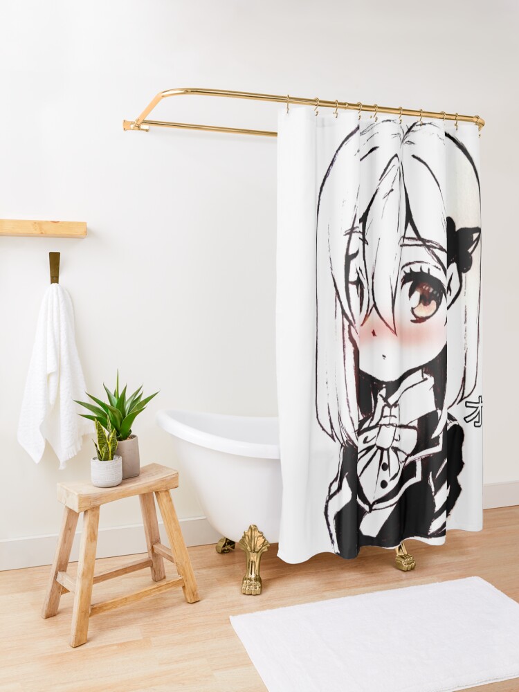 an anime girl shy cute beautiful simple Photographic Print for Sale by  NeveedahJafri