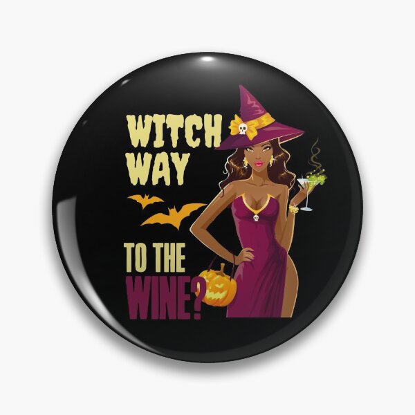 Item preview, Witch way to the wine? Funny Halloween wine drinking witch design. designed and sold by HROC.