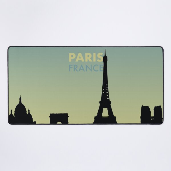 Paris City Skyline Art - France Gift Desk Mat