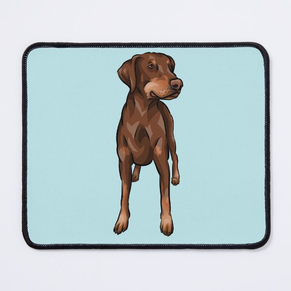 Item preview, Chocolate | Red Doberman | Natural Ear | Cute Cartoon Dog Art designed and sold by shirinsart.
