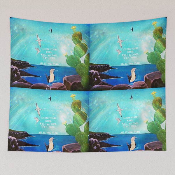 Item preview, Inspirational Fall In love Quote With Flying Birds Painting  designed and sold by blue-kitten.