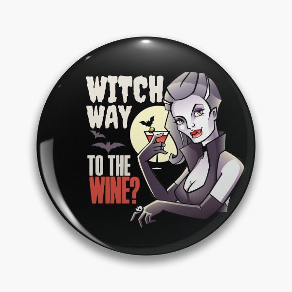 Item preview,  Witch way to the wine? Funny Halloween wine drinking witch design. designed and sold by HROC.