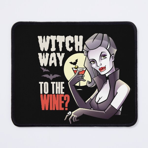 Item preview, Witch way to the wine? Funny Halloween wine drinking witch design. designed and sold by HROC.