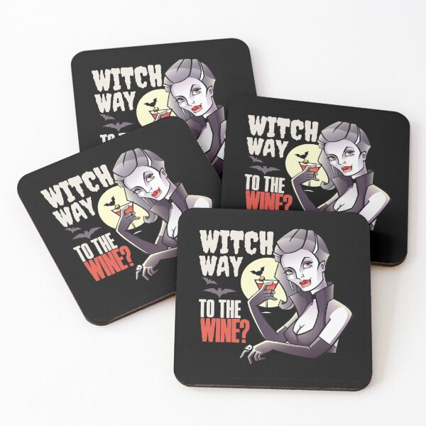 Item preview,  Witch way to the wine? Funny Halloween wine drinking witch design. designed and sold by HROC.