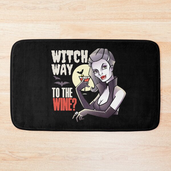 Item preview,  Witch way to the wine? Funny Halloween wine drinking witch design. designed and sold by HROC.