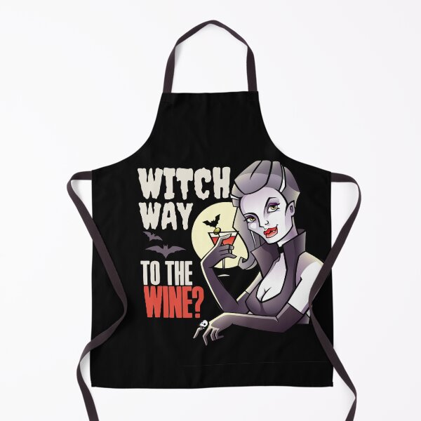 Item preview, Witch way to the wine? Funny Halloween wine drinking witch design. designed and sold by HROC.