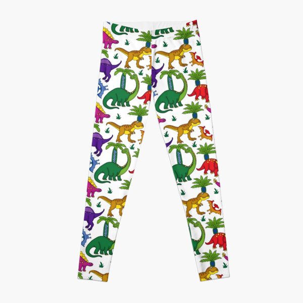 Dinosaurs Kids Colourful Dino Pattern Leggings