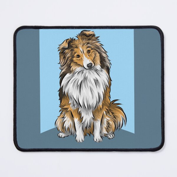 Item preview, Sheltie | Shetland Sheepdog | Blue Background | Cute Dog Art designed and sold by shirinsart.