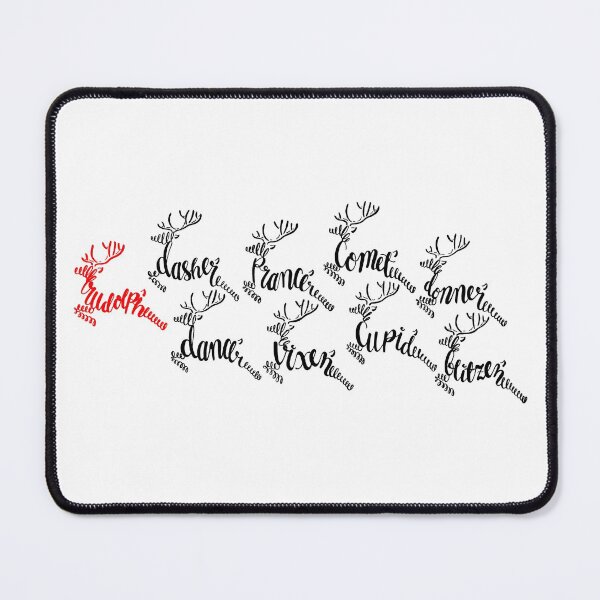 Item preview, Santa's Calligraphy Reindeer designed and sold by thatSystemError.