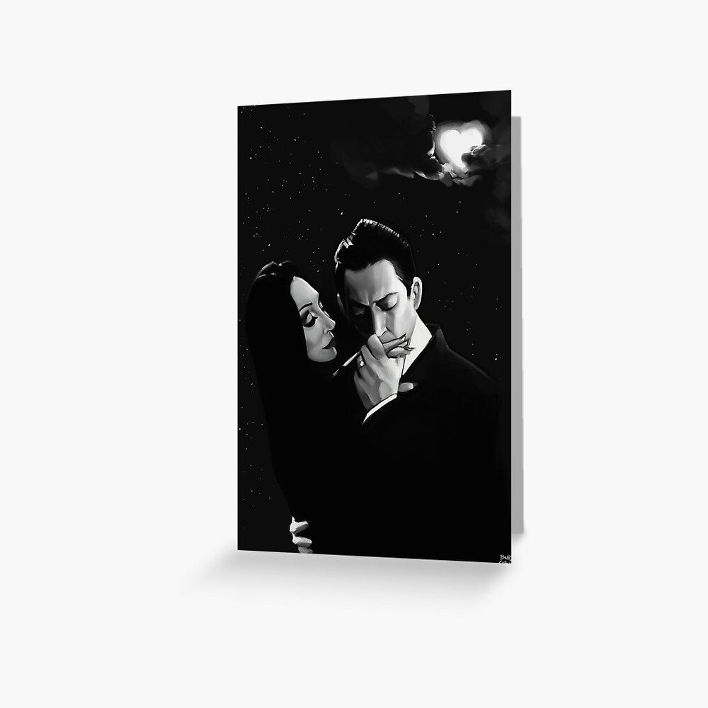 Gomez and Morticia Addams Greeting Card
