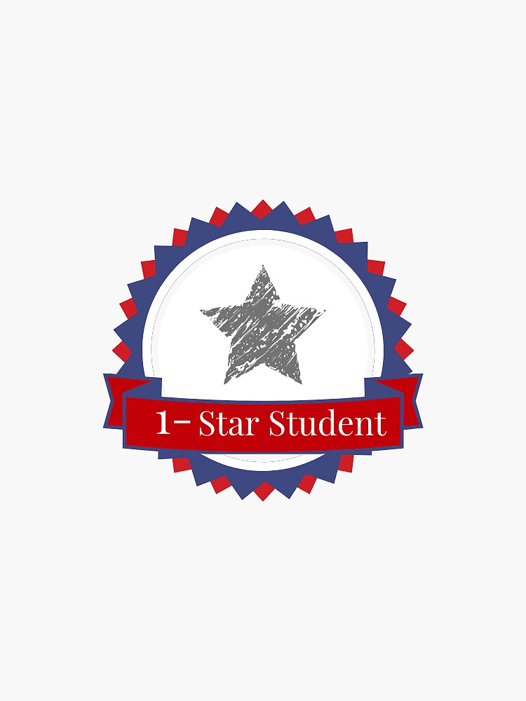 Thumbnail 3 of 3, Sticker, 1-Star Student designed and sold by alixbryant.