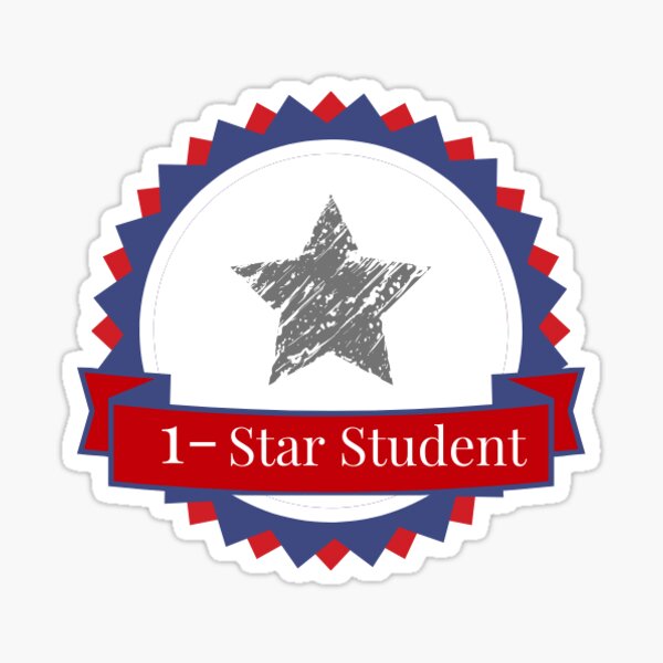 1-Star Student Sticker