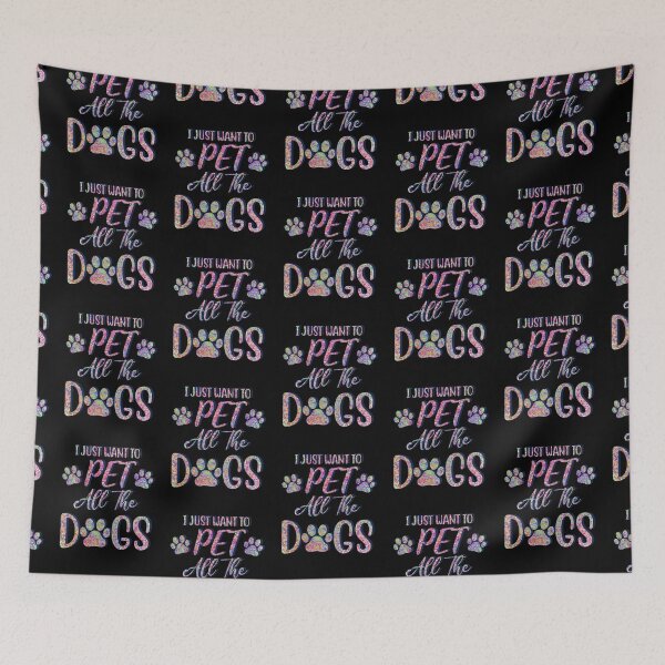 Item preview, Colorful I Just Want To Pet All The Dogs designed and sold by Zurickdesigns.