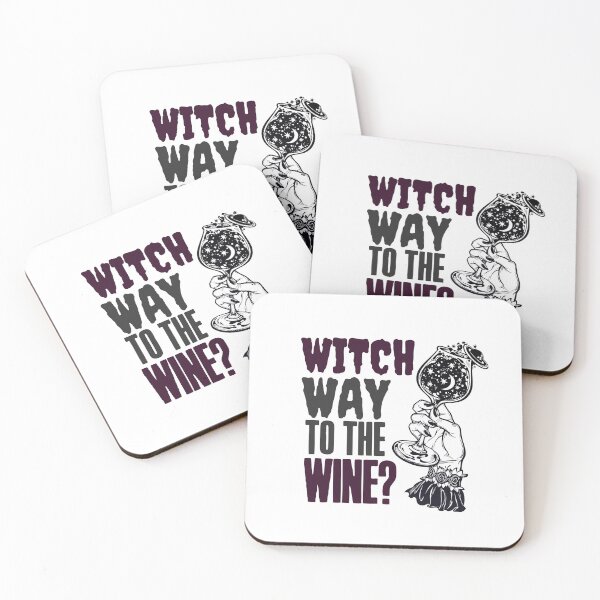 Item preview, Witch way to the wine? Funny Halloween wine drinking witch design. designed and sold by HROC.