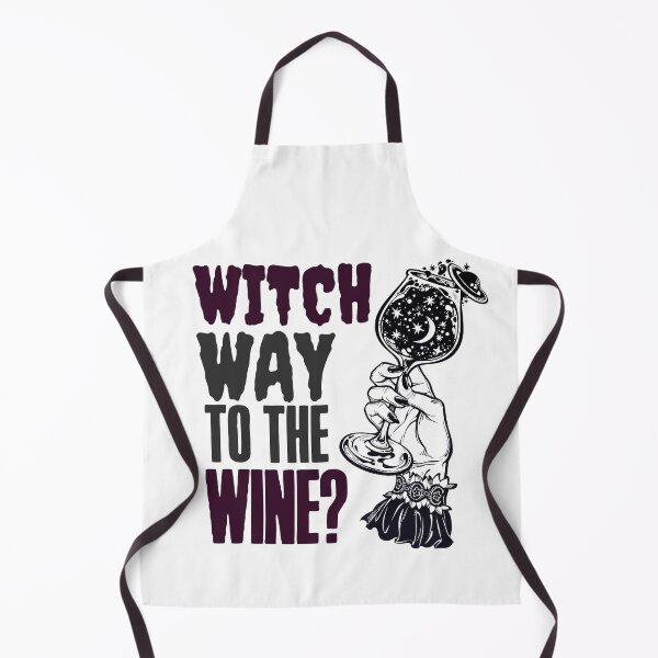 Item preview, Witch way to the wine? Funny Halloween wine drinking witch design. designed and sold by HROC.
