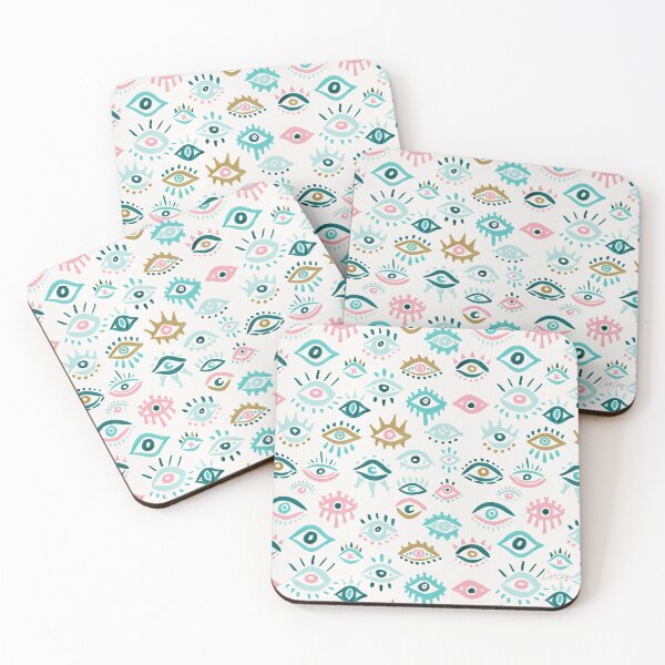 Item preview, Mystic Eyes – Turquoise & Pink designed and sold by Cat Coquillette.