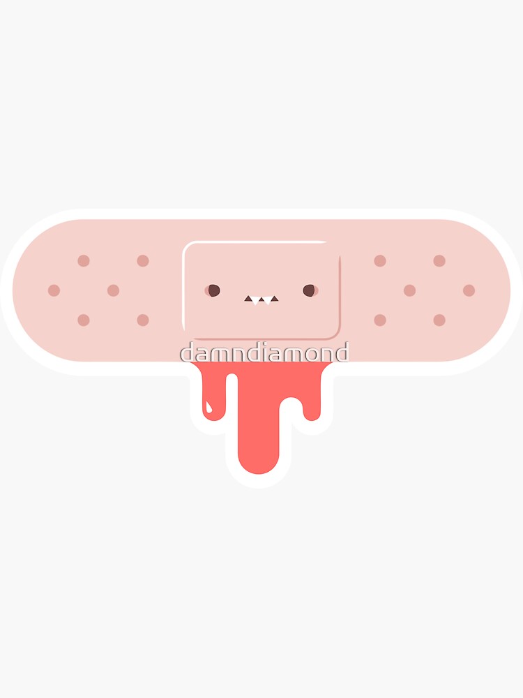 "Funny band aid" Sticker for Sale by damndiamond Redbubble