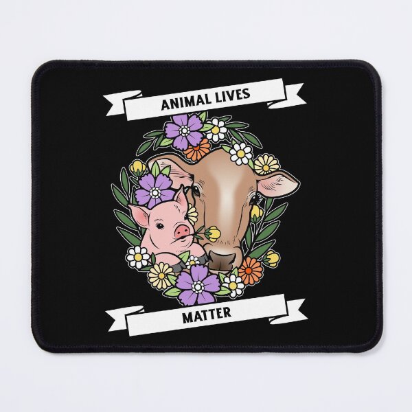 Item preview, Colorful animal lives matter design with a pig and a cow. A good shirt to wear on world vegetarian day or on world vegan day. designed and sold by NobelFashion.