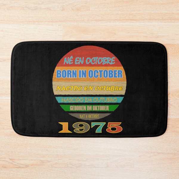 Item preview, Born In October 1975 Many Languages - Birthday Month designed and sold by artfulnotebook.