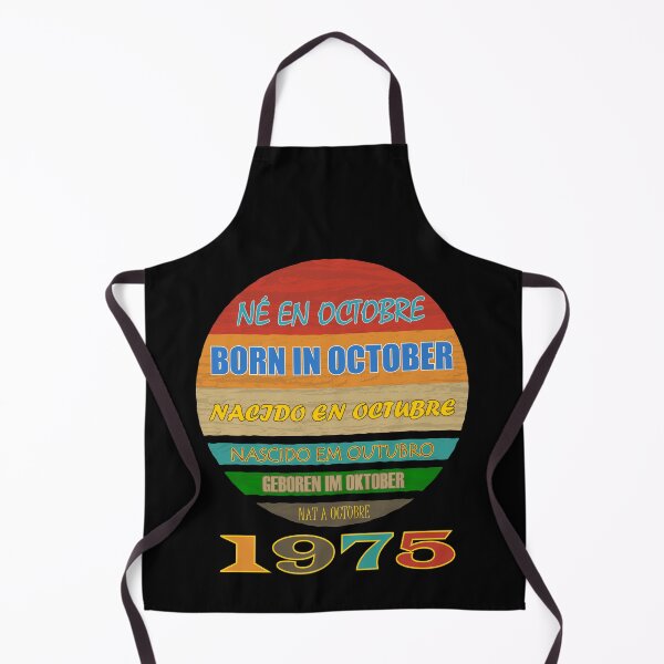 Item preview, Born In October 1975 Many Languages - Birthday Month designed and sold by artfulnotebook.